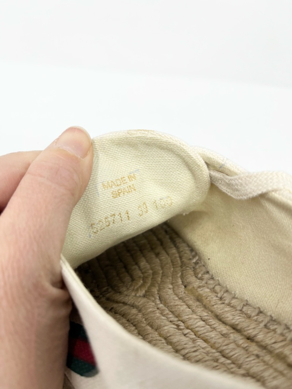 Gucci Vintage GG Logo Canvas Platform Espadrilles Espadrille Sneakers Ivory 39 9 - Picture 8 of 11